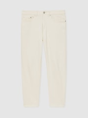 Белый - укороченные джинсы свободного кроя Reiss Rathbone - Изображение 2 из 6