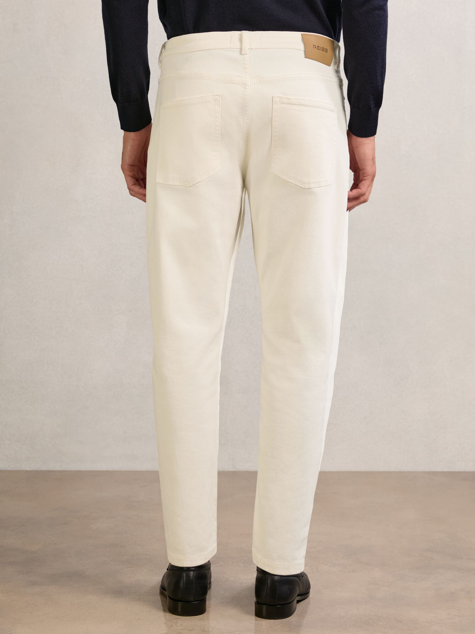 Buy Reiss White Rathbone Relaxed-Fit Cropped Jeans from the Next UK ...