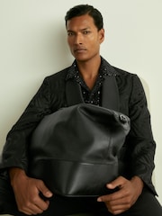 Reiss Black Prince Sequinned Cuban-Collar Shirt - Image 6 of 7