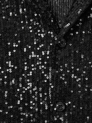 Reiss Black Prince Sequinned Cuban-Collar Shirt - Image 7 of 7