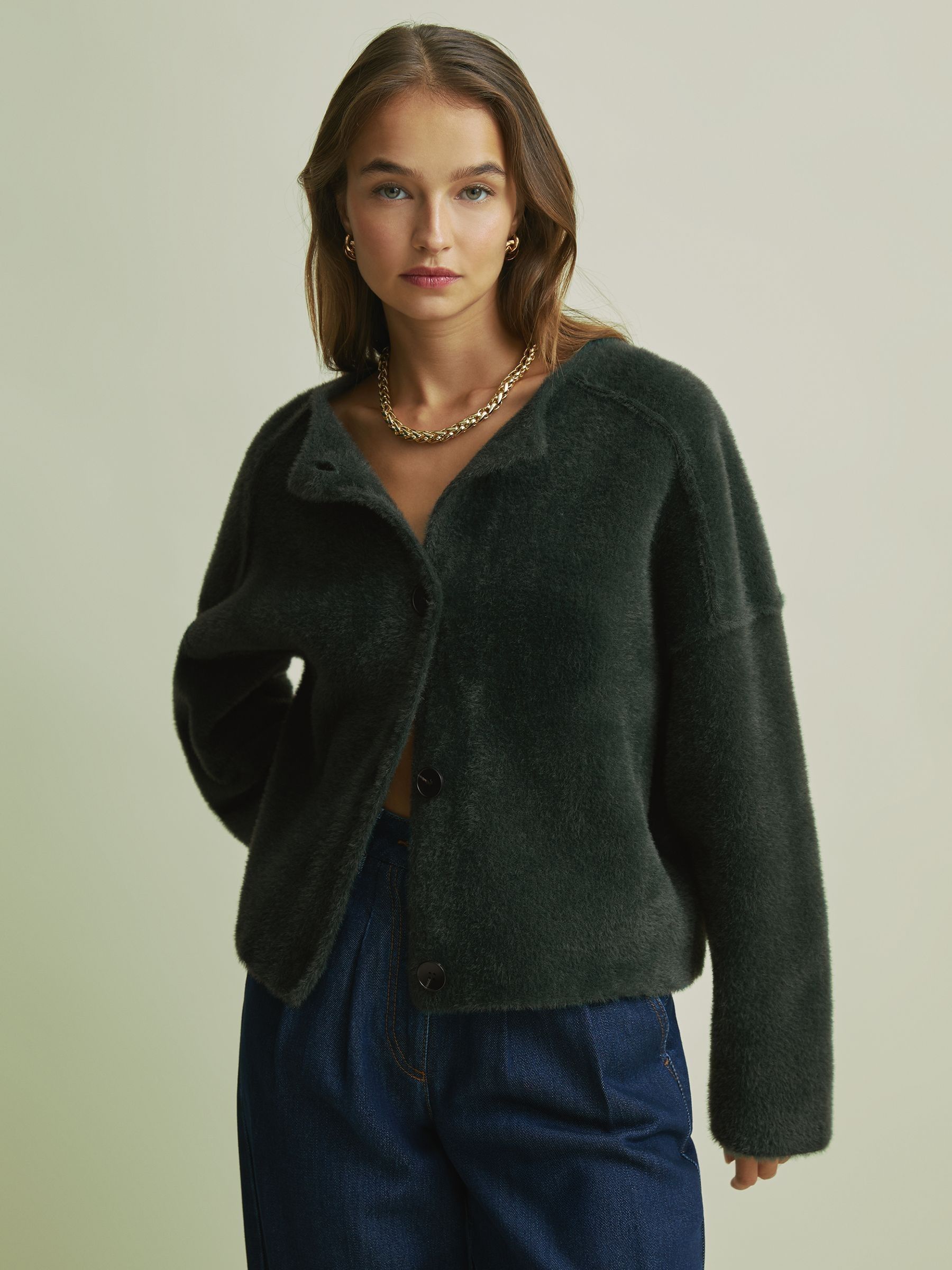 Buy Florere Fluffy Cropped Jacket from Next USA