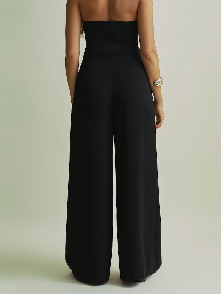 Schwarz - Florere Plissierte Hose mit weitem Bein - Image 5 of 6