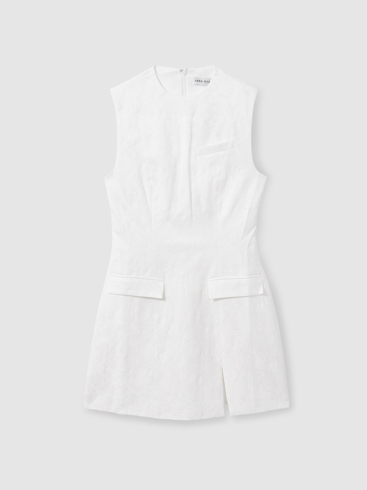 Anna Quan Cotton Blend Jacquard Mini Dress - Image 2 of 6
