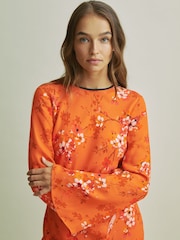 Florere Flute Sleeve Midi Dress - Image 3 of 6