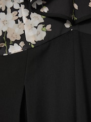 Florere Frill Sleeve Wide Leg Black Jumpsuit - Image 6 of 7