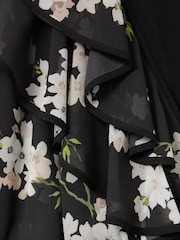 Florere Frill Sleeve Wide Leg Black Jumpsuit - Image 7 of 7