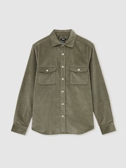 Reiss Sage Tucci Cotton-Blend Corduroy Overshirt - Image 2 of 6
