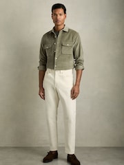 Reiss Sage Tucci Cotton-Blend Corduroy Overshirt - Image 4 of 6