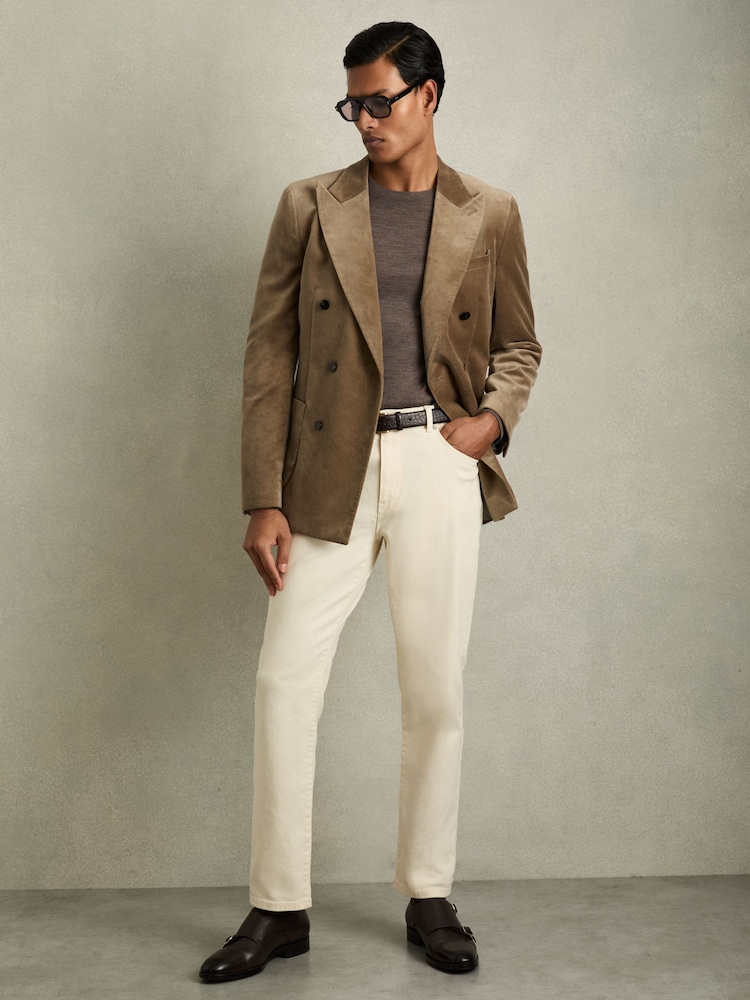 Белый - Джинсы прямого кроя Reiss Bishopsgate - Изображение 1 из 6