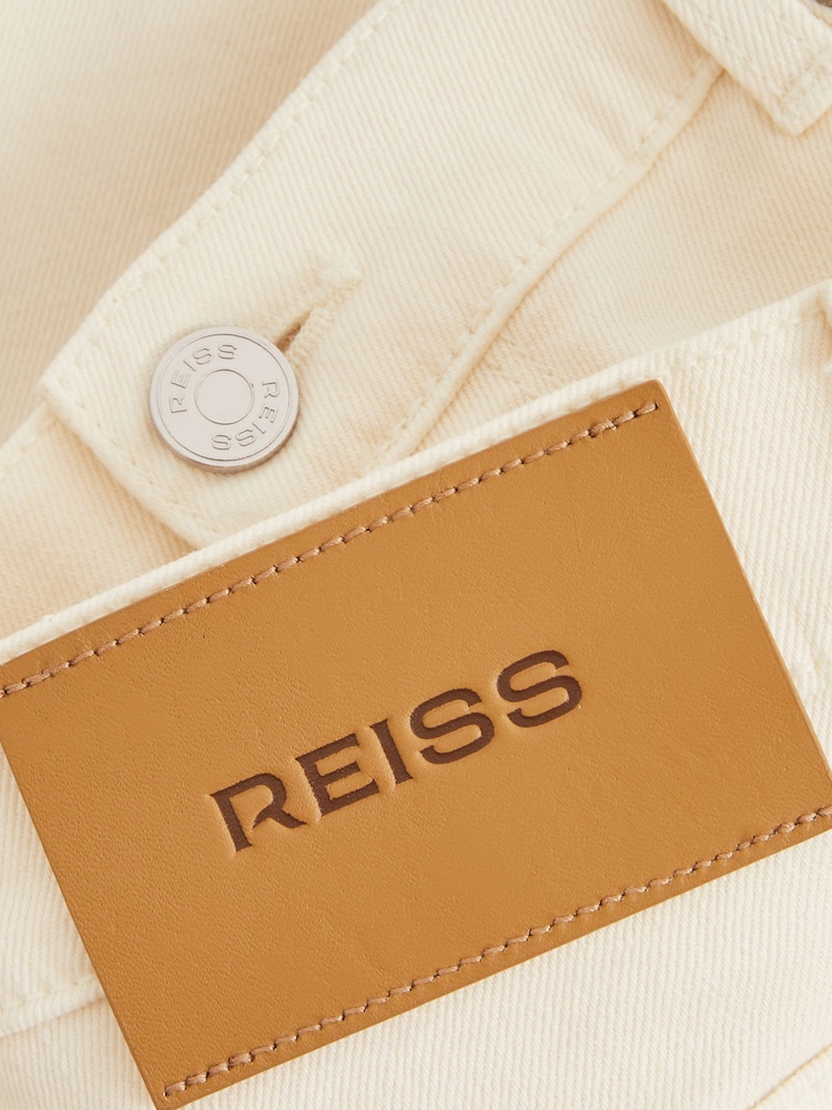Белый - Джинсы прямого кроя Reiss Bishopsgate - Изображение 6 из 6