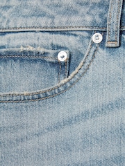 Reiss Light Blue Wash Rathbone Relaxed-Fit Cropped Jeans - Image 7 of 7