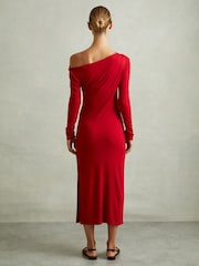 Трикотажное платье миди с вырезами на плечах Reiss Becky - Изображение 5 из 6