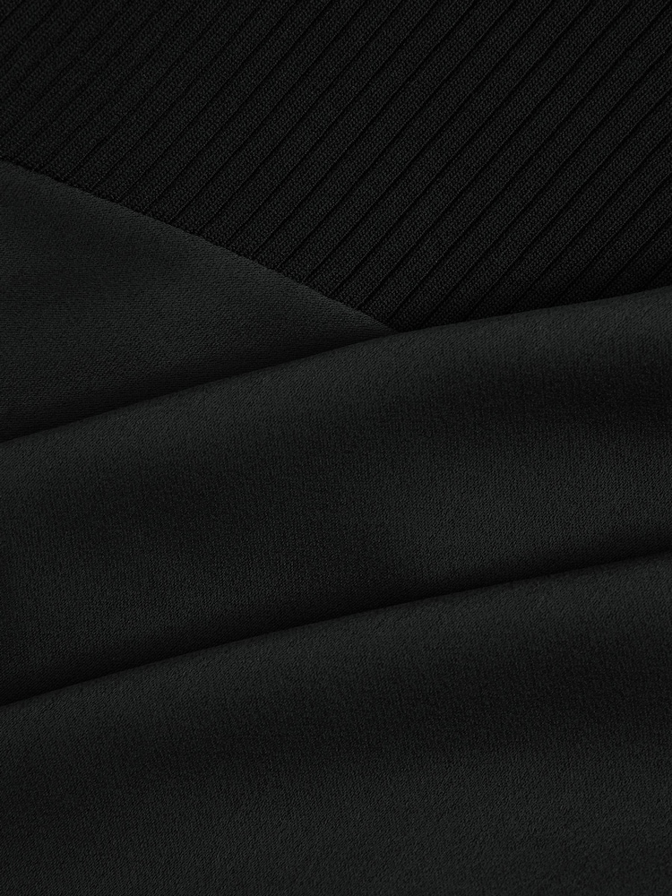 Florere Hybrid Satin Midi Black Skirt - Image 6 of 6