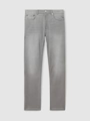 Reiss Light Washed Grey Picton Cotton-Stretch Slim-Fit Jeans - Image 2 of 6