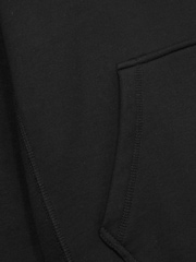 Reiss Black Boulevard Cotton Fleece-Back Hoodie - Image 6 of 6
