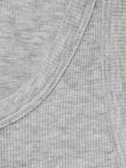 Reiss Grey Violet 13-14 yrs Cotton Blend Ribbed Vest - Image 4 of 4