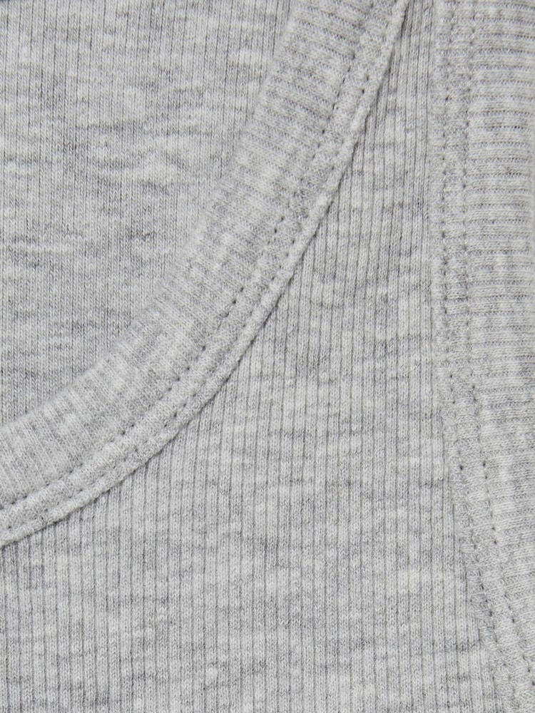 Reiss Grey Violet 13-14 yrs Cotton Blend Ribbed Vest - Image 4 of 4