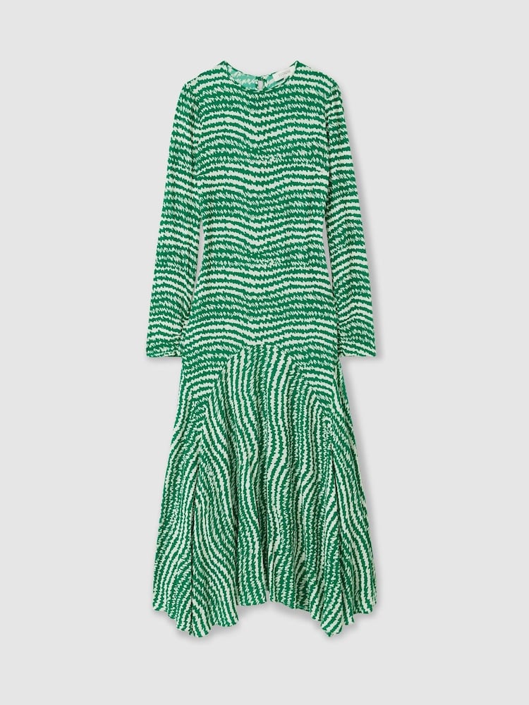 Florere Green Asymmetric Midi Dress - Image 2 of 8