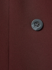 Florere Burgundy Collarless Double Breasted Blazer - Image 7 of 7
