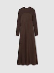 Florere Hybrid Knit Midi Chocolate Dress - Image 2 of 6