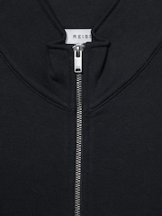 Reiss Navy Nina Belted Loopback-Jersey Jumpsuit - Image 6 of 6