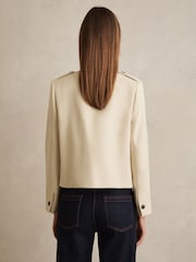 Reiss Cream Blane Wool Cropped Jacket - Image 5 of 6