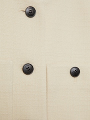 Reiss Cream Blane Wool Cropped Jacket - Image 6 of 6