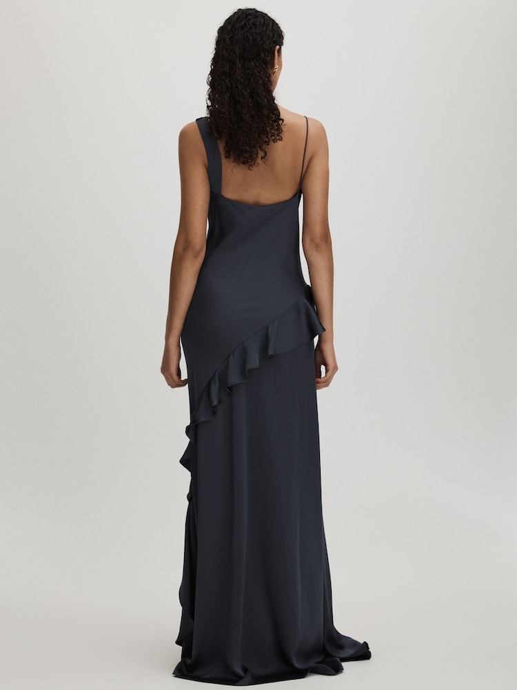 blue dress for baby girl Charmeuse Cowl Neck Bridesmaid Dress – Bridal and Formal