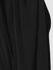 Reiss Black Luca Atelier Gathered-Jersey Jumpsuit - Image 8 of 8