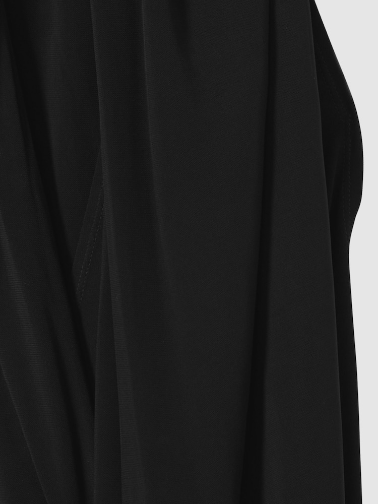 Reiss Black Luca Atelier Gathered-Jersey Jumpsuit - Image 8 of 8 Reiss Black Luca Atelier Gathered-Jersey Jumpsuit - Image 8 of 8