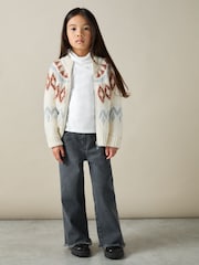 Reiss Ivory Carey 13-14 yrs Cotton-Jersey Roll-Neck Top with Stretch - Image 3 of 4