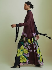 Florere Tie Cuff Maxi Column Dress - Image 4 of 7