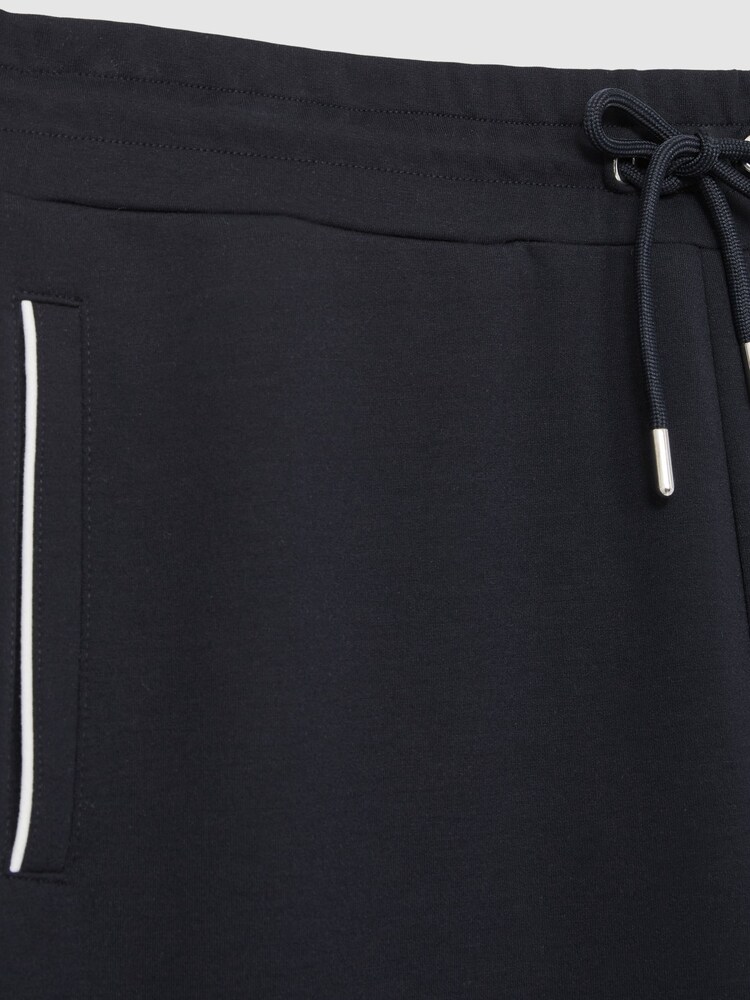 Reiss Navy Epping Interlock Piped Drawstring Joggers - Image 6 of 6 Reiss Navy Epping Interlock Piped Drawstring Joggers - Image 6 of 6