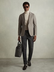 Reiss Washed Black Maddison Tapered Slim-Fit Jeans - Image 1 of 6