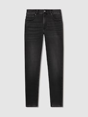 Reiss Washed Black Maddison Tapered Slim-Fit Jeans - Image 2 of 6