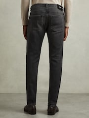 Reiss Washed Black Maddison Tapered Slim-Fit Jeans - Image 5 of 6