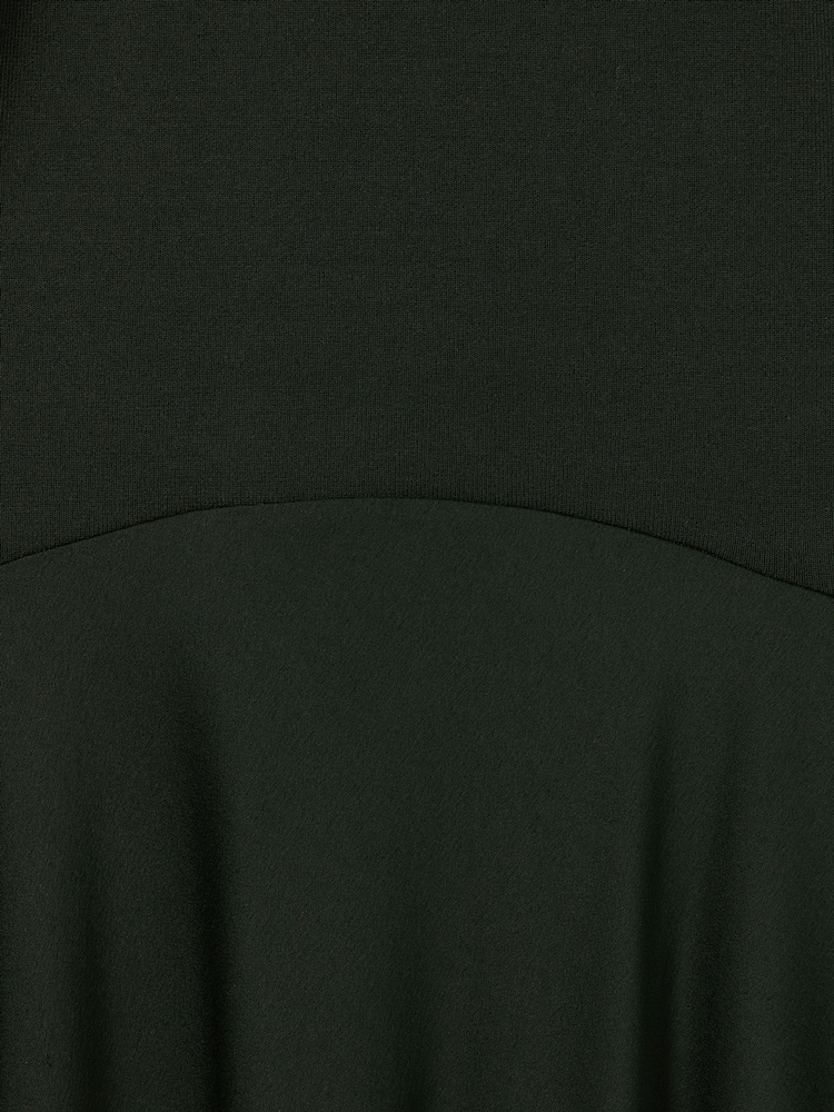 Темно-зеленый - Florere Hybrid Knit-Satin Midi Dress - Image 7 of 7