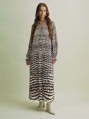 Florere Pleated Frill Midi Dress - Image 1 of 8