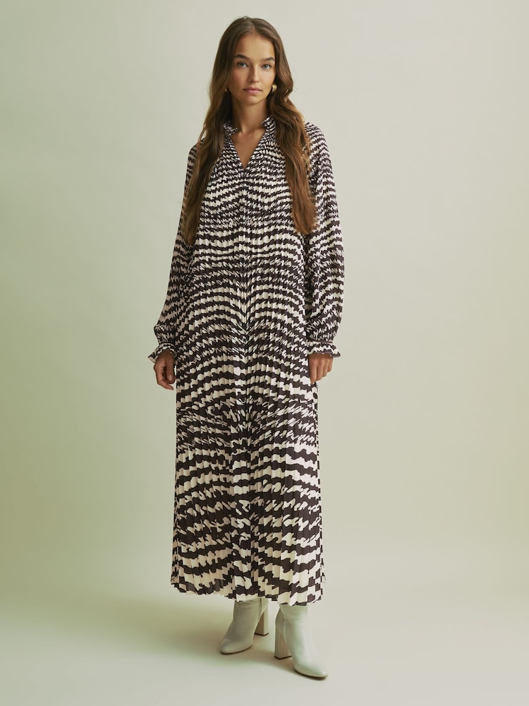 Florere Pleated Frill Midi Dress - Image 1 of 8