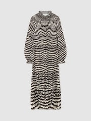 Florere Pleated Frill Midi Dress - Image 2 of 8