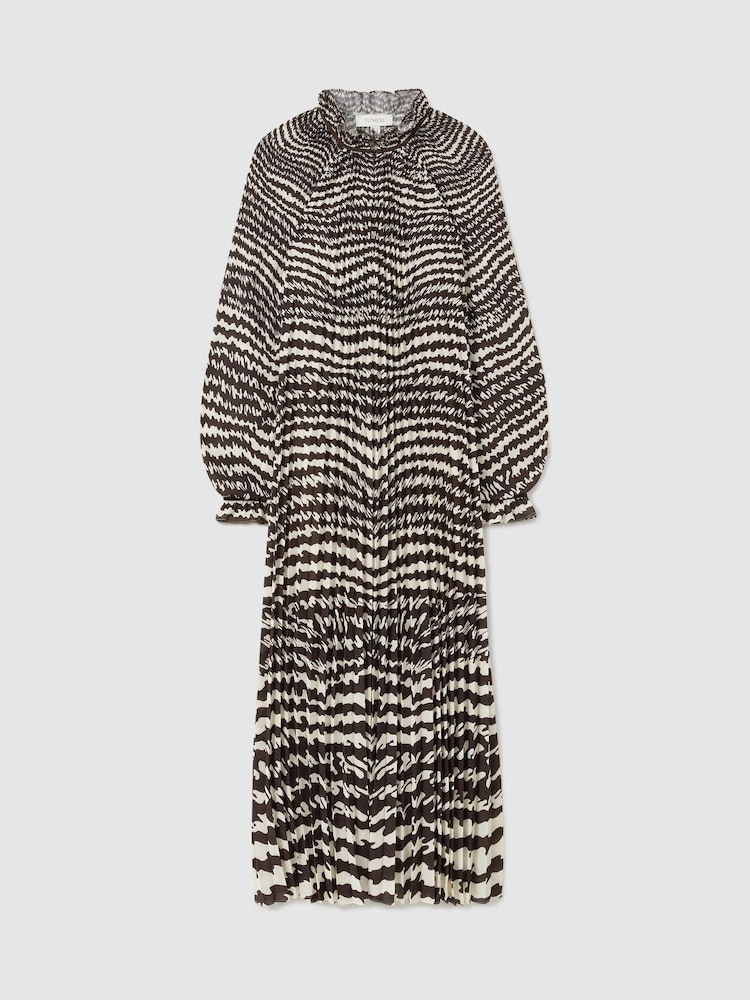 Florere Pleated Frill Midi Dress - Image 2 of 8