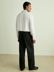 Reiss White Aperitif Cocktail-Jacquard Faille Shirt - Image 6 of 7