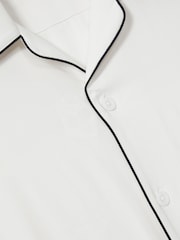 Reiss White Aperitif Cocktail-Jacquard Faille Shirt - Image 7 of 7