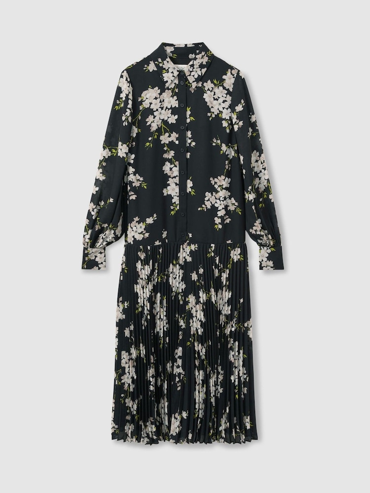 Florere Talie Căzută Cămăși Midi Rochie - Image 2 of 7