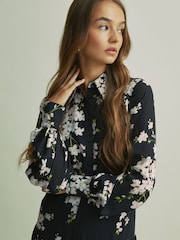 Florere Talie Căzută Cămăși Midi Rochie - Image 5 of 7