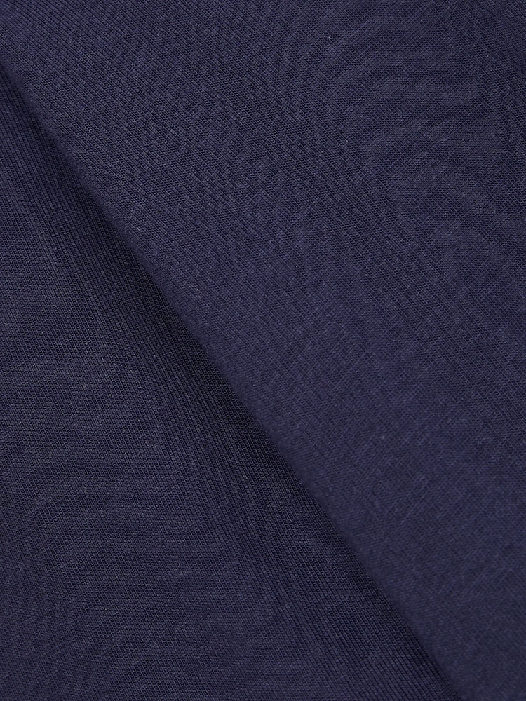 Reiss Navy Carey 13-14 yrs Cotton-Jersey Roll-Neck Top with Stretch - Image 4 of 4