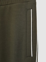 Reiss Forest Green Epping Interlock Piped Drawstring Joggers - Image 5 of 6
