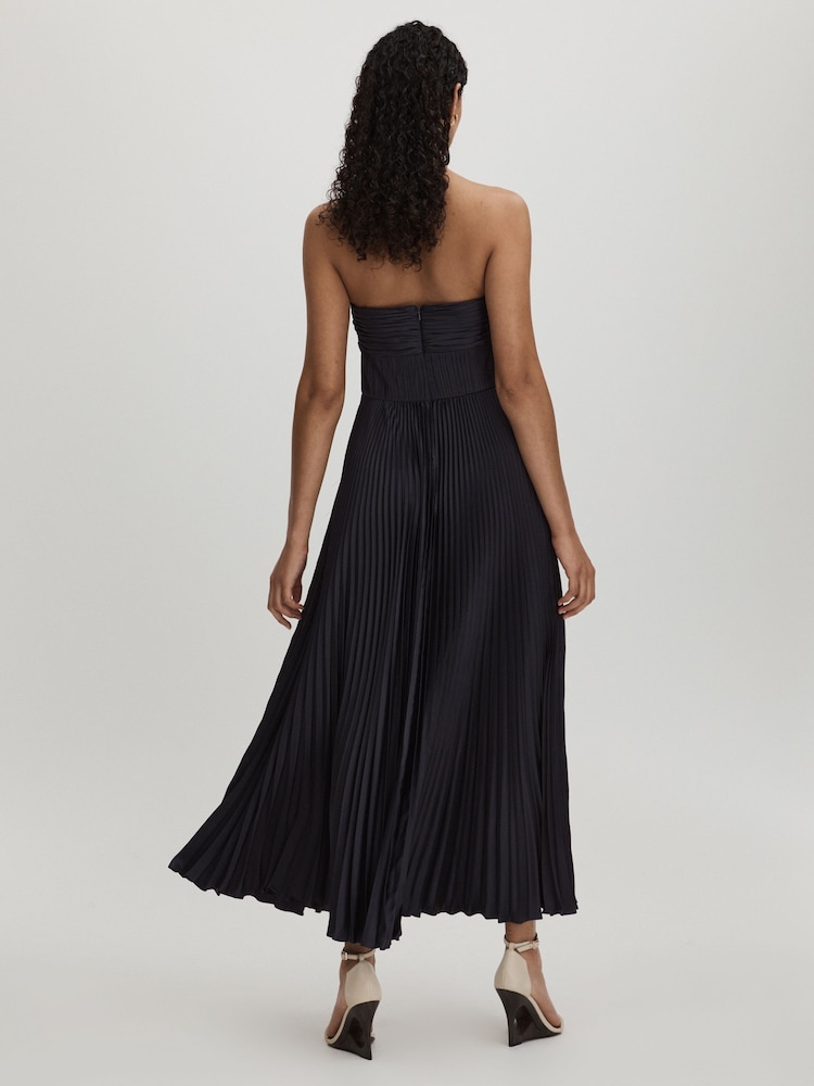 amur ruched bustier pleated dress Amur Dresses