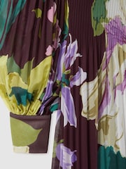 Florere Pleated Blouson Sleeve Midi Dress - Image 7 of 8