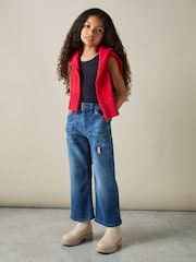 Reiss Navy Violet 13-14 yrs Cotton Blend Ribbed Vest - Image 3 of 4